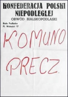 Plakat Konfederacji Polski Niepodległej