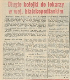 Długie kolejki do lekarzy w woj. bialskopodlaskim