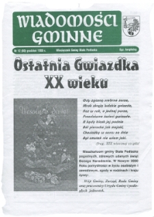 Wiadomości Gminne : miesięcznik gminy Biała Podlaska R. 1 (1999) nr 12
