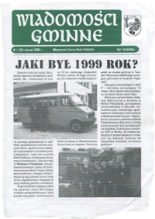 Wiadomości Gminne : miesięcznik gminy Biała Podlaska R. 6 (2000) nr 1