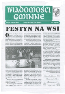 Wiadomości Gminne : miesięcznik gminy Biała Podlaska R. 2 (2000) nr 9