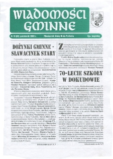 Wiadomości Gminne : miesięcznik gminy Biała Podlaska R. 2 (2000) nr 10