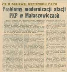 Problemy modernizacji stacji PKP w Małaszewiczach