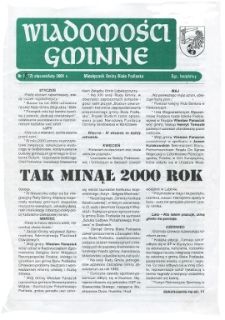 Wiadomości Gminne : miesięcznik gminy Biała Podlaska R. 3 (2001) nr 1-2