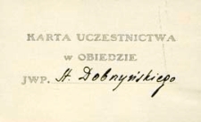 300-lecie Męskiego Gimnazjum Bialskiego 1628-1928 : 23.IX.1928 : karta uczestnictwa w obiedzie