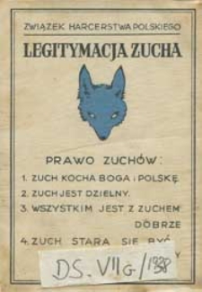 Związek Harcerstwa Polskiego : legitymacja zucha