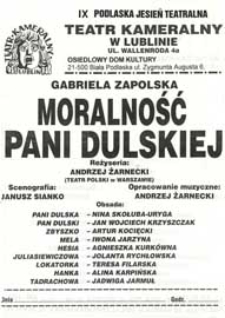 Moralność pani Dulskiej - Gabriela Zapolska : afisz