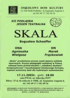 Skala - Bogusław Schaeffer : afisz