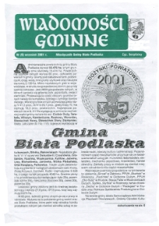 Wiadomości Gminne : miesięcznik gminy Biała Podlaska R. 7 (2001) nr 9
