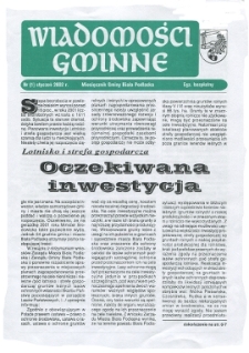Wiadomości Gminne : miesięcznik gminy Biała Podlaska R. 4 (2002) nr 1