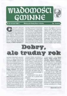 Wiadomości Gminne : miesięcznik gminy Biała Podlaska R. 4 (2002) nr 9