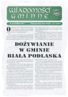Wiadomości Gminne : miesięcznik gminy Biała Podlaska R. 5 (2003) nr 6