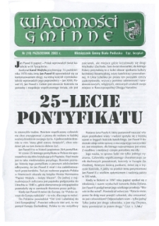 Wiadomości Gminne : miesięcznik gminy Biała Podlaska R. 5 (2003) nr 10