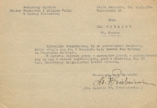 Zawiadomienie Powiatowego Komitetu Pomocy Warszawie i Ofiarom Wojny w Białej Podlaskiej skierowane do Jana Makaruka o wyborze na skarbnika