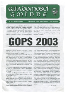 Wiadomości Gminne : miesięcznik gminy Biała Podlaska R. 6 (2004) nr 1
