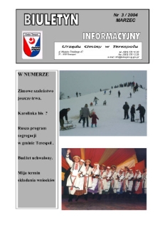 Biuletyn Informacyjny Urzędu Gminy w Terespolu R. 13 (2004) nr 3