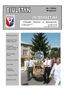 Biuletyn Informacyjny Urzędu Gminy w Terespolu R. 13 (2004) nr 7