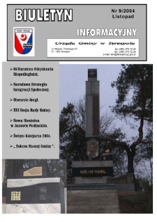 Biuletyn Informacyjny Urzędu Gminy w Terespolu R. 13 (2004) nr 9