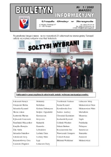 Biuletyn Informacyjny Urzędu Gminy w Terespolu R. 12 (2003) nr 1