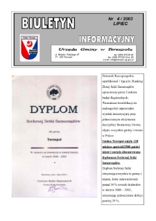 Biuletyn Informacyjny Urzędu Gminy w Terespolu R. 12 (2003) nr 4