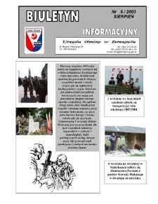 Biuletyn Informacyjny Urzędu Gminy w Terespolu R. 12 (2003) nr 6