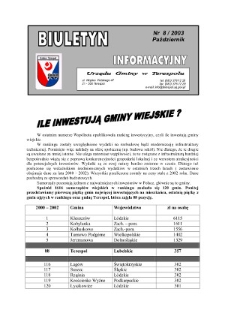Biuletyn Informacyjny Urzędu Gminy w Terespolu R. 12 (2003) nr 8
