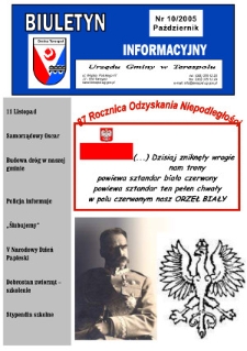 Biuletyn Informacyjny Urzędu Gminy w Terespolu R. 14 (2005) nr 10