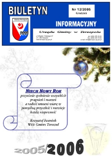Biuletyn Informacyjny Urzędu Gminy w Terespolu R. 14 (2005) nr 12
