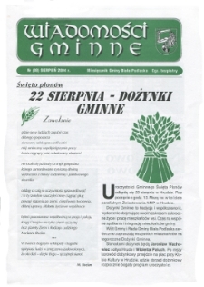 Wiadomości Gminne : miesięcznik gminy Biała Podlaska R. 6 (2004) nr 8