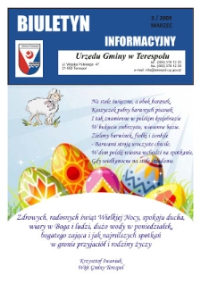 Biuletyn Informacyjny Urzędu Gminy w Terespolu R. 18 (2009) nr 3