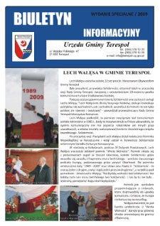 Biuletyn Informacyjny Urzędu Gminy w Terespolu R. 18 (2009) nr specjalny