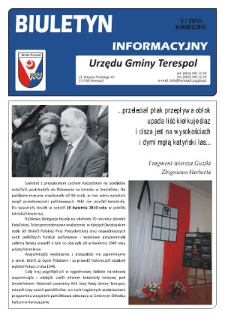 Biuletyn Informacyjny Urzędu Gminy w Terespolu R. 19 (2010) nr 3