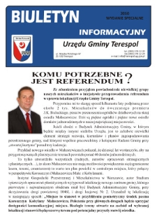 Biuletyn Informacyjny Urzędu Gminy w Terespolu R. 19 (2010) wydanie specjalne