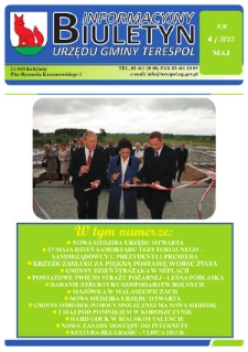 Biuletyn Informacyjny Urzędu Gminy w Terespolu R. 22 (2013) nr 4