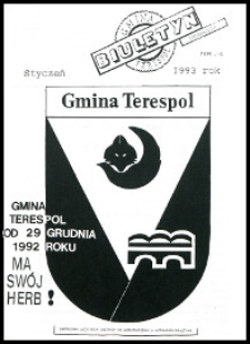 Biuletyn Informacyjny Urzędu Gminy w Terespolu R. 2 (1993) nr 4 (styczeń)