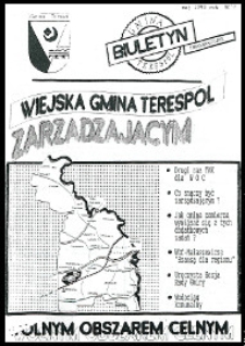 Biuletyn Informacyjny Urzędu Gminy w Terespolu R. 2 (1993) nr 7 (maj)