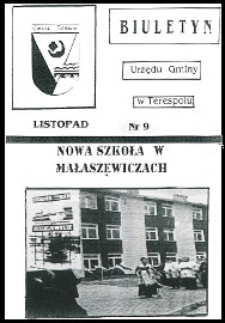 Biuletyn Informacyjny Urzędu Gminy w Terespolu R. 2 (1993) nr 9 (listopad)