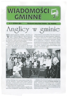 Wiadomości Gminne : miesięcznik gminy Biała Podlaska R. 7 (2005) nr 11