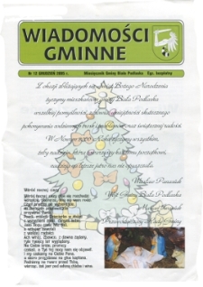 Wiadomości Gminne : miesięcznik gminy Biała Podlaska R. 7 (2005) nr 12