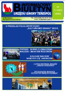 Biuletyn Informacyjny Urzędu Gminy w Terespolu R. 22 (2013) nr 7