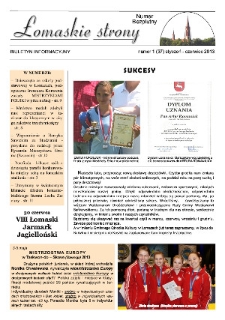 Łomaskie Strony : biuletyn mieszkańc&oacute;w Łomaz i okolic R. 5 (2013) nr 1 (37)