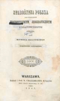 Starożytna Polska pod względem historycznym, jeograficznym i statystycznym opisana. T. 3 [Wielkie Księstwo Litewskie]