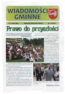 Wiadomości Gminne : miesięcznik gminy Biała Podlaska R. 8 (2006) nr 7