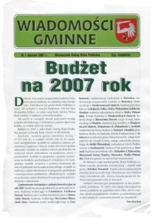 Wiadomości Gminne : miesięcznik gminy Biała Podlaska R. 9 (2007) nr 1