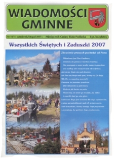 Wiadomości Gminne : miesięcznik gminy Biała Podlaska R. 9 (2007) nr 10-11