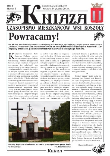 Kniaża: czasopismo mieszkańców wsi Koszoły R. 4 (2013) nr 5