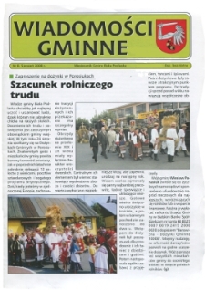 Wiadomości Gminne : miesięcznik gminy Biała Podlaska R. 10 (2008) nr 8