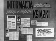Tablica w lokalu przy ul. Plac Wolności 6 propagująca działalność informacyjną biblioteki