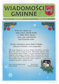 Wiadomości Gminne : miesięcznik gminy Biała Podlaska R. 10 (2008) nr 12