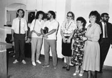 Wizyta bibliotekarzy Działu Regionalnego Biblioteki Obwodowej w Brześciu w Wojewódzkiej i Miejskiej Bibliotece Publicznej w Białej Podlaskiej - otwarcie wystawy w Muzeum Okręgowym "Fotografia polska lat 80-tych"